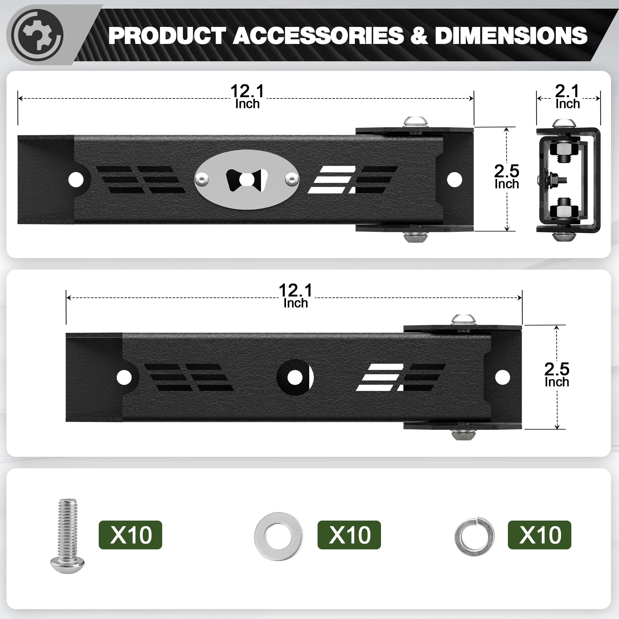 POFENZE Heavy Duty Reinforced Tailgate Hinge Set for 2007-2018 Jeep Wrangler JK JKU Steel Jeep Rear Door Hinges Tail Gate Hinge Bracket for 2/4 Door (Black)