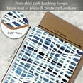 thumbnail image 7 of CounterArt "Indigo Wavy Lines" Hardboard Tabletop Placemats 4-Pack, 7 of 7