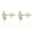 thumbnail image 2 of AVORA 10K Yellow Gold Simulated Diamond CZ Heart Stud Earrings, 2 of 6