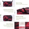 thumbnail image 3 of Foldable Clothes Storage Bags Clothes Organizer Bin with Clear Windows for Clothes Bedding Red and Black Neon Lights Swirl, 3 of 6