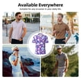 thumbnail image 3 of Kdxio Skull mushroom colorful Print Men's Short Sleeve Polo Shirt,Midweight Men's Shirt, 3 of 5
