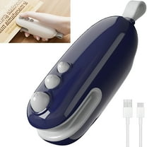 ZEPARO 2 In 1 Mini Bag Sealer and Cutter Plastic Bag Sealer Heat Seal Rechargeable Mini Snack Bags Seal,Portable Chip Bags Sealing Handheld Resealer Machine for Kitchen Food Storage (Blue)