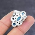 thumbnail image 4 of Natural Blue Chalcedony Gemstone Handmade 925 Sterling Silver Ring Size 7.5, 4 of 4