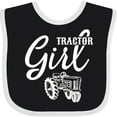 thumbnail image 3 of Inktastic Tractor Girl Girls Baby Bib, 3 of 4
