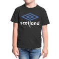 thumbnail image 2 of Umbro Kids Scotland Diamond Logo T Shirt (Black, XS-XL), 2 of 4