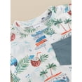 thumbnail image 6 of Suealasg Kids Baby Boys Summer Clothes 3M 6M 12M 18M 24M 3T Short Sleeve Tree Print T-Shirt Top Shorts Set 2Pcs Toddler Boys Casual Beach Style Outfits, 6 of 9