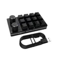thumbnail image 3 of 12 Key Mini Mechanical Keyboard, Keypad with 2 Knobs for Gaming , Black, 3 of 7