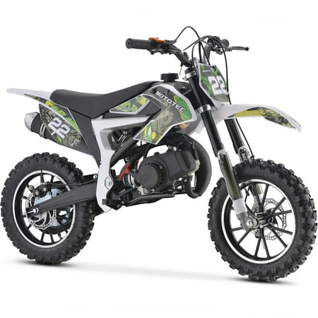 MotoTec 50cc 2-Stroke Demon Kids Gas Dirt Bike Green