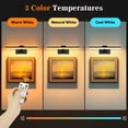 thumbnail image 2 of 2 Pack Cordless Picture Light, Battery Powered 16" Picture Light, Rechargeable Wall Light whit Remote for Wall Decoration, Art Display, Galleries, Portrait, 2 of 8