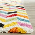 thumbnail image 5 of SAFAVIEH Aletha Colorful Chevron Kids Shag Area Rug, Ivory/Multi, 8'6" x 12', 5 of 6