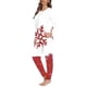 thumbnail image 3 of Pijama de diseño navideño para mujer, ropa de dormir informal de manga larga, conjunto de dos piezas, ropa de casa cómoda y elegante, estampado a pedido, 3 of 4