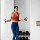 thumbnail image 4 of Par de cuerdas de saltar inalámbricas con peso | Saltos silenciosos sin cuerda para fitness en interiores | Mangos de bola de PVC ajustables | Empuñadura antideslizante de espuma | Equipo de, 4 of 5