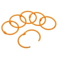 thumbnail image 1 of Unique Bargains 1.8' OD 1.5' ID Loose Leaf Rings Binder Ring Book Rings Steel for Scrapbook, Orange 10 Pack, 1 of 6