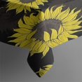 thumbnail image 3 of Black Sunflower Pattern Rectangle Tablecloth 60"x84",Waterproof Polyester Rectangle Table Cloth, Wipeable Spillproof Polyester Tablecloth for Dining, Camping, Indoor and Outdoor, 3 of 5
