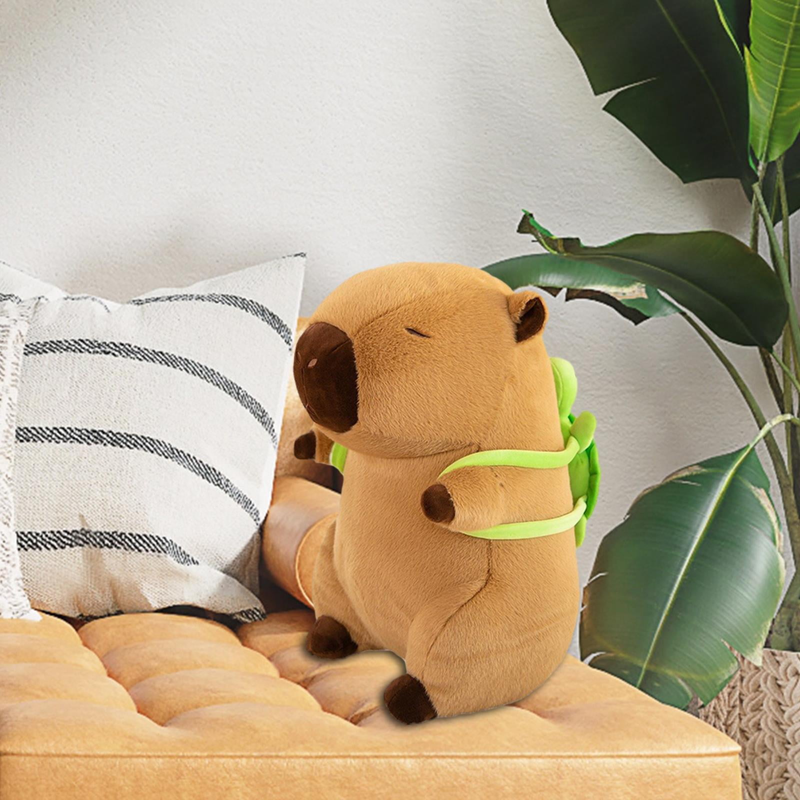 LeeQinersw Adorable Cartoon Plush Figure Capybara Handmade Soft Rodent Plush Pillow for New 45cm