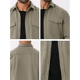 thumbnail image 7 of DARING DIVA Long Sleeve Button Solid Color Casual Work Jacket S Gray Khaki, 7 of 7