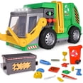 thumbnail image 1 of Maxx Action 3-N-1 Maxx Recycler – Large Motorized Garbage Truck Toy for Kids – Learning Activity Vehicle Includes Dumpster, Trash Bin and Miniature Trash Pieces – Green, 19 Inches, 1 of 5