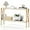 Gold + White, variant on CRXX Narrow Console Table 2-Tier, 47” Faux Marble Entryway Table with Storage, 2 Support Bars, Behind Couch Modern Accent Tables, Long Sofa Table for Living Room, Foyer, Hallway-Gold + White