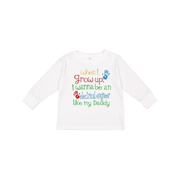 Inktastic Electrical Engineer like Daddy Boys or Girls Long Sleeve Toddler T-Shirt