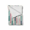 thumbnail image 2 of Abstract Soft Flannel Fleece Blanket, Contemporary Avant-Garde Style Color Stripes Vertical Bars with Dots Creative Art, Cozy Plush for Indoor and Outdoor Use, 60" x 80", Multicolor, by Ambesonne, 2 of 6