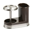 thumbnail image 4 of mDesign Bathroom Toothbrush/Toothpaste Dental Storage Organizer - Brown/Brushed, 4 of 6