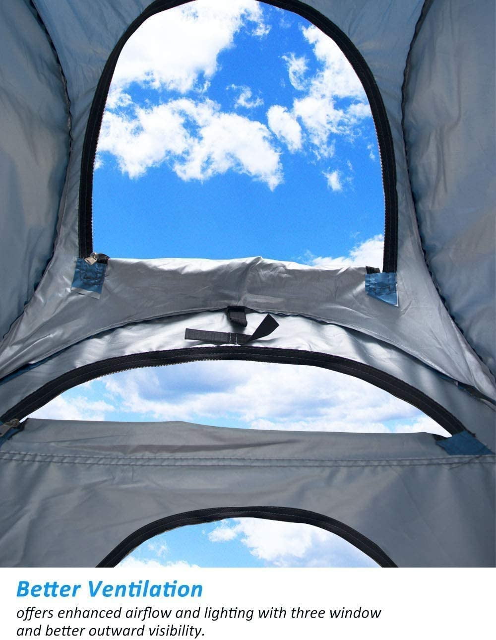 GVDV Pop up Shower Tent, Upgrade Privacy Tent, Portable Outdoor Camping Bathroom Toilet Tent Changing Dressing Room Privacy Shelters Room for Hiking and Beach Sun Shelter Picnic Fishing