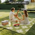 thumbnail image 4 of Sage Green Floral Outdoor Rug 5x7 Ft - Reversible Patio Rug Outdoor Camping Rugs, Spring Flowers Modern Abstract Art Farmhouse Indoor Outdoor Area Rugs, Non-Slip Outdoor Carpet Runner for Deck/Porch, 4 of 8