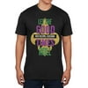 Mardi Gras Let the Good Times Roll Black Soft Adult T-Shirt - 2X-Large
