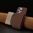 thumbnail image 5 of Allytechgroup Case for Apple iPhone 16 Pro Max, 2-in-1 Detachable Card Holder Magnetic RFID Blocking Wallet [Compatible with MagSafe] Stand PU Leather Cover with Credit Card Slots/Cash Slot, Brown, 5 of 13
