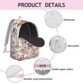 thumbnail image 4 of Pretty Floral Print Backpack for School College High Capacity Bookbag with Laptop Pocket Durable Unisex Backpack Gift for Work Travel, 4 of 5