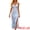 Blue with Pink Floral, variant on DARING DIVA Women's Sleeveless Bow Spaghetti Strap Sleepwear S White with Blue Floral