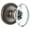 Antique Pewter, variant on Grandeur Provence Crystal Door Knob with Newport Plate