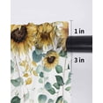 thumbnail image 6 of Sunflower Tier Curtains 45 Inch Length,Sheer Curtains for Bedroom Living Room Window Yellow Floral Eucalyptus Leaves Watercolor Rod Pocket Drapes Kitchen Curtains Small Half Window 27.5"x45" 2 Panels, 6 of 6