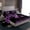 Purple, variant on Castle Fairy Boys Girls Leopard Print Bowknot Bed Sheets,Cheetah Print King Sheets