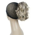 thumbnail image 4 of Short Ponytail Hair Piece Extension Wavy Claw Clip In/on Hairpiece, Brown Mix, 4 of 8