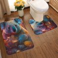thumbnail image 2 of Honeii Forest Koala Pattern Bathroom Anti-Skid Pad Bathroom Mat Vintage Seamless Pattern Not-Slip Toilet Rug Set, 2 of 6