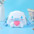 thumbnail image 3 of Cinnamoroll-monedero Kawaii Sanrio para niños, bolso cruzado de silicona, impermeable, bonito bolso de hombro de princesa de dibujos animados, 3 of 4