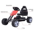 thumbnail image 4 of Aosom Kids Go Kart, 4 Wheeled Ride on Pedal Car, Red, 4 of 10