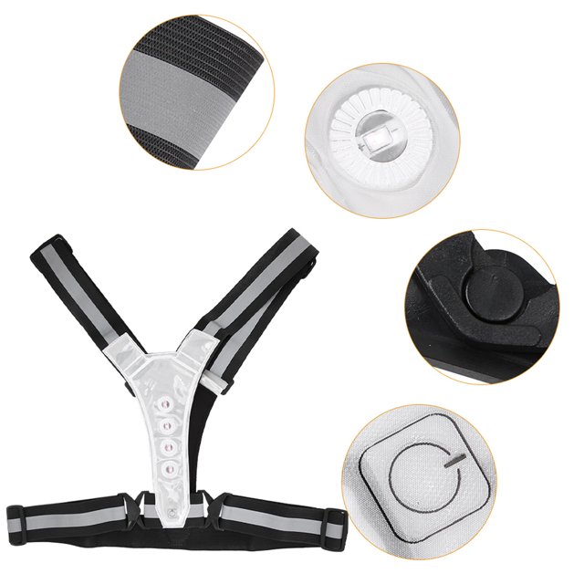 Chaleco LED al Aire Libre Unisex Impermable, Chaleco Reflectante LED, Chaleco Reflectante de Chaleco Reflectante, 3 Modos de Iluminación en Bicticleta para la Multitud de la Noche