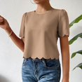 thumbnail image 2 of Womens Short Sleeve Tops with Side Loose Fit Shirts,T Shirt Summer Tops Short Sleeve Fashion Basic Casual Oversized Beach Vacation Clothes 2025 Trendy, 2 of 7