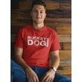 thumbnail image 2 of "Rocket Dog Rescue" Across Chest White Text Men Red T-Shirt, Male Medium, 2 of 4