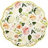 Kate Aspen 32 Pcs Brunch Floral Paper Plates, 9 Inch Heavy Duty Disposable Party Plates, Party Supplies for Birthday, Tea Party, Baby Shower, Wedding and Anniversary, Bulk