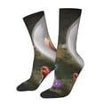 thumbnail image 1 of Goofa Pikmin Printed Men's Crew Socks, Soft Durable Breathable Moisture-Wicking with Odor Control Cotton socks, 1 of 6