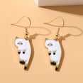 thumbnail image 3 of Lindos pendientes con forma de gancho para la oreja de gatito, textura fresca y dulce, sencillos pendientes de gato de dibujos animados, fáciles de usar, material de calidad, estilo, 3 of 6