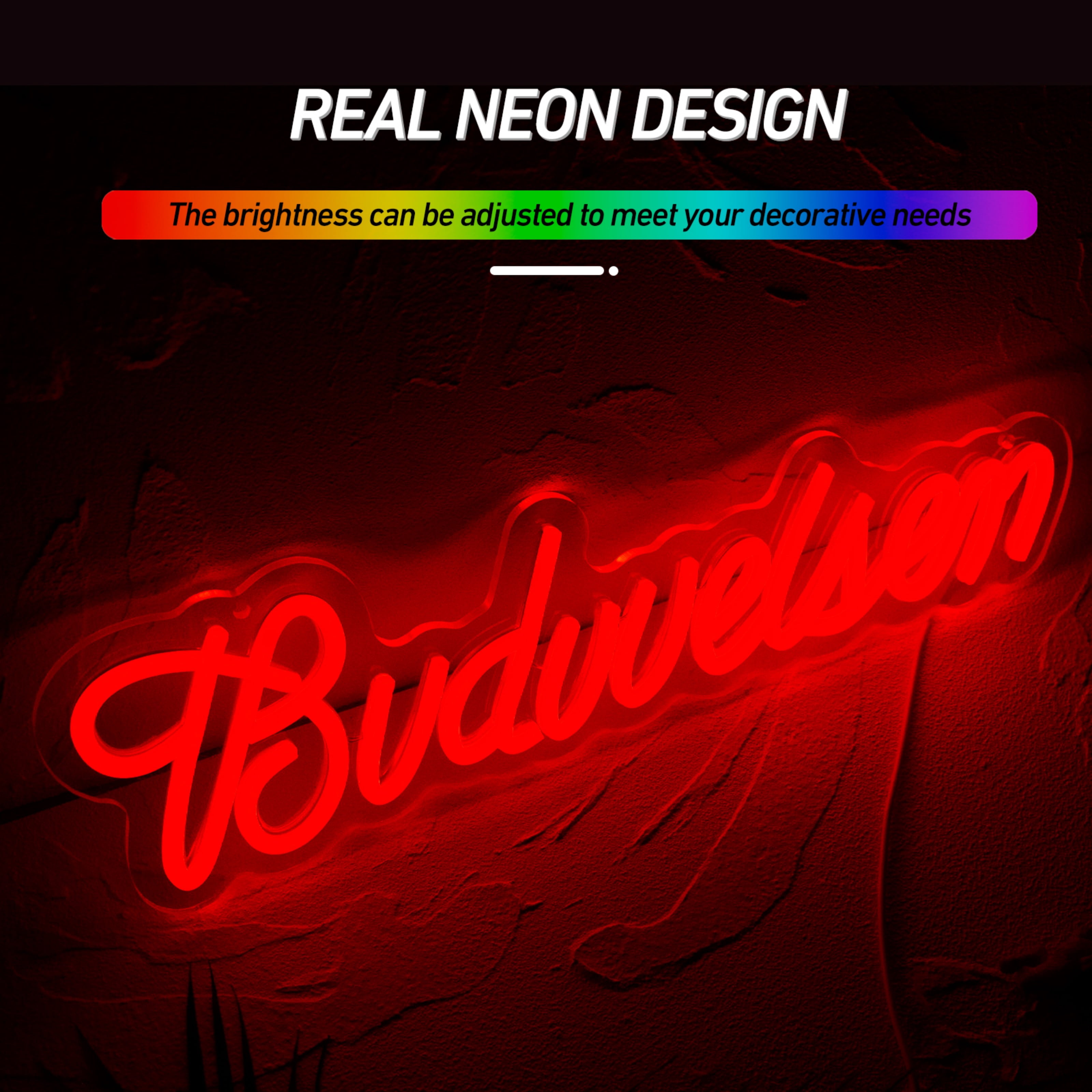 UPONRAY Beer Neon Signs, 16.9"*2.95" Dimmable & USB-Powered LED Neon Light, Stylish Wall Decor for Bar, Party, Restaurant, Living Room, Man Cave