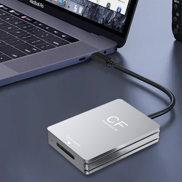 Lector de tarjetas CFexpress tipo A USB 3.2 de 10 Gbps con cable USB C a USB C/USB A