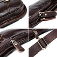 thumbnail image 4 of Kwuty Vintage Leather Sling Bag Backpack for Men Crossbody Shoulder Chest DayPack Backpacks, 4 of 7