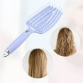 thumbnail image 6 of Unique Bargains 1 Pc Women's Durable Hollow Hair Brush Detangler Brush for All Hair Purple, 6 of 6