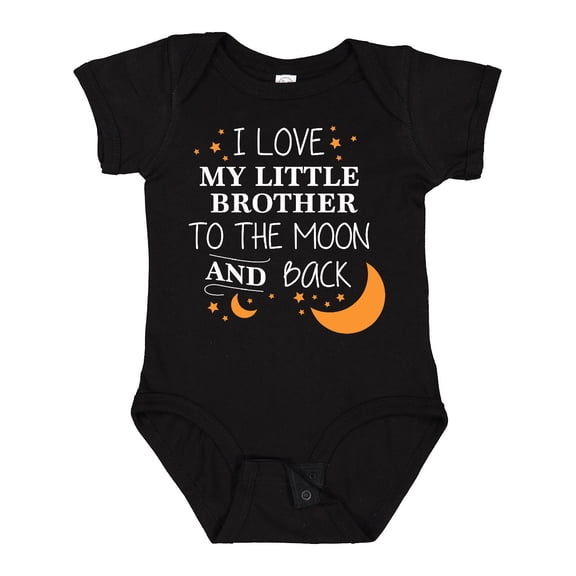 Inktastic I Love My Little Brother to the Moon and Back Boys or Girls Baby Bodysuit