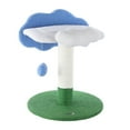 thumbnail image 5 of THE LICKER STORE Sami 21.5" Modern Jute Cloud Cat Tree with Scratching Post, and Fuzzy Toy, White/Blue/Green, CTR1006A, 5 of 9